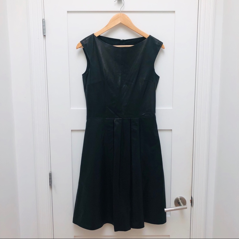 Vegan leather midi dress size 4
